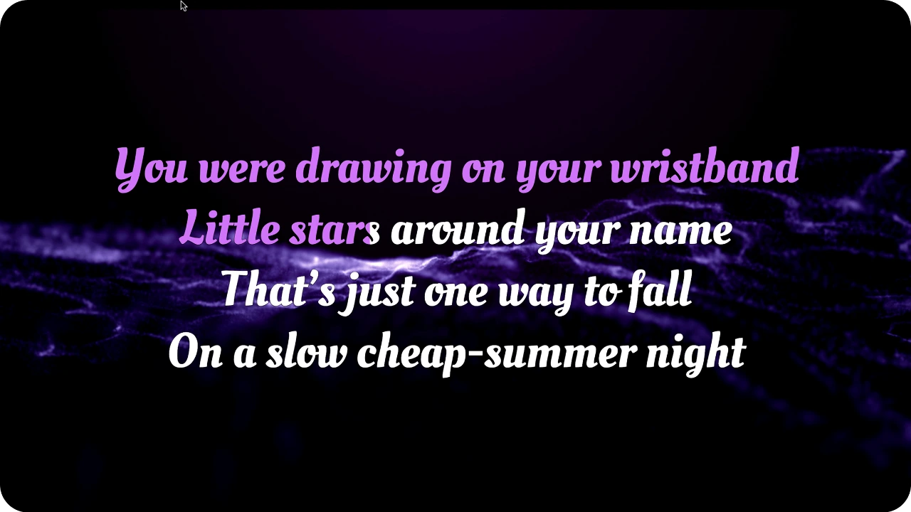 Scrollable karaoke display mode