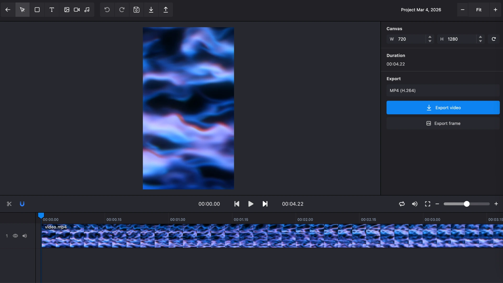 Karadeo editor — edit and export your Spotify Canvas video